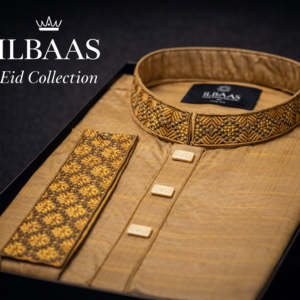 golden jacquard punjabi – ilbaas eid collection