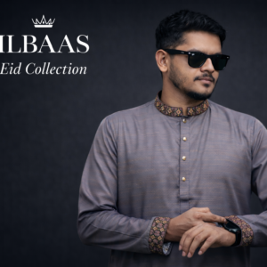 premium grey kurta – ilbaas eid collection